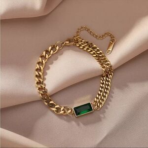 #47 NewGold Emerald Color Bracelet